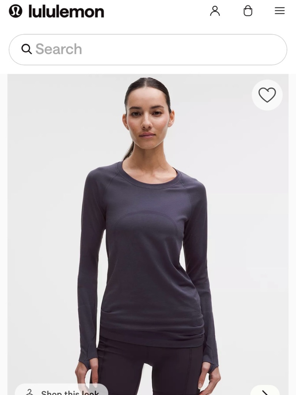 Lululemon Purple Long Sleeve Top, size 6
